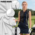 thumbnail image 6 of KEIAHUAN American Flag Women Golf Tank Tops with Pockets Comfortable Smooth Racerback Athletic Sleeveless Shirts Washable Soft Tennis Tank Tops with Quarter Zip Size XS, 6 of 7