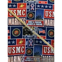 Fleece Fabric Printed ANTI PILL US MARINES LICENSED / 58'' wide / Sold by the yard