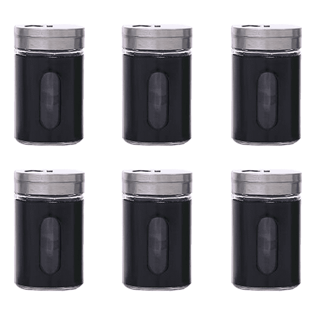 Glass Salt and Pepper Shakers | 6 Piece Pack | Best for Home Kitchen, Restaurants and Catering