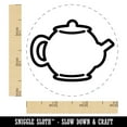 thumbnail image 2 of Teapot Kettle Self-Inking Rubber Stamp Ink Stamper - Brown Ink - Small 3/4 Inch, 2 of 7