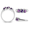 thumbnail image 3 of Ladies 3/5 Carat (ctw) Three Stone Amethyst Ring in Sterling Silver, 3 of 3