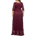 thumbnail image 5 of Eternatastic Womens Floral Lace 2/3 Sleeves Maxi Dress Evening Party Long Dress 3XL Dred, 5 of 5