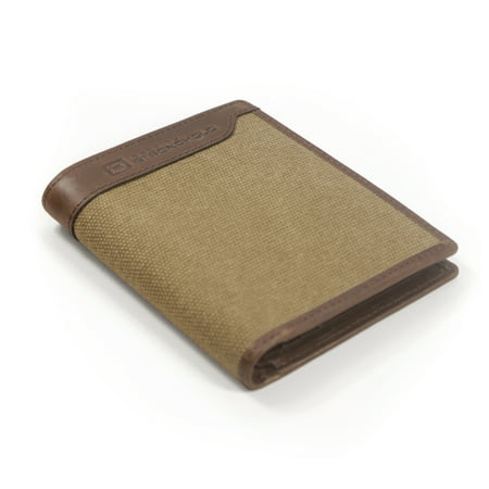 RFID Wallet Leather and Canvas Trifold - Protective Wallets for Men - Best RFID Blocking