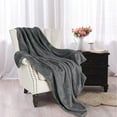 Exclusivo Mezcla Waffle Textured Extra Large Fleece Blanket, Super Soft