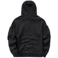 thumbnail image 6 of IWRICH Men's Balaclava Hoodie Half Zipper Jacket Double Hooded Sweatshirt Wind Resistant Athletic Coat Black M, 6 of 6