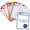 Multicolor dry erase pocket sleeve, variant on AGCAN Dry Erase LapBoards, 2 Pack Double Sided Whiteboards, 5 x 7 Inch Whiteboards with 2 Erasers and 2 Markers, Dry Erase Boards for Students, Classroom, School, Office,  Teacher Supplies