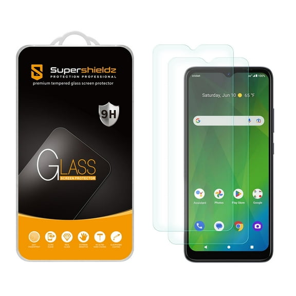 (2 Pack) Supershieldz Designed for Cricket Magic 5G and AT&T Propel 5G Tempered Glass Screen Protector, Anti Scratch, Bubble Free