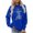 Blue, variant on Yes I Can Drive A Stick Sweatshirts For Women Halloween Witch Printed Pullover Sweatshirts Plus Size Crew Neck Long Sleeve Loose Comfy Hoodless Tops White L