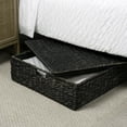 thumbnail image 2 of happimess BSK2015C-SET2 Holden 30" Classic Costal Hand-Woven Hyacinth Wicker Under Bed Storage Basket with Lid, Black (Set of 2), 2 of 5