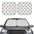 thumbnail image 2 of Daiia Indian Elephant 2PCS Car Windshield Sun Shade, Foldable Sun Shield for Car Front Window, Auto Sun Blocker Visor Protector Universal for Truck SUV Pickup-Large, 2 of 7
