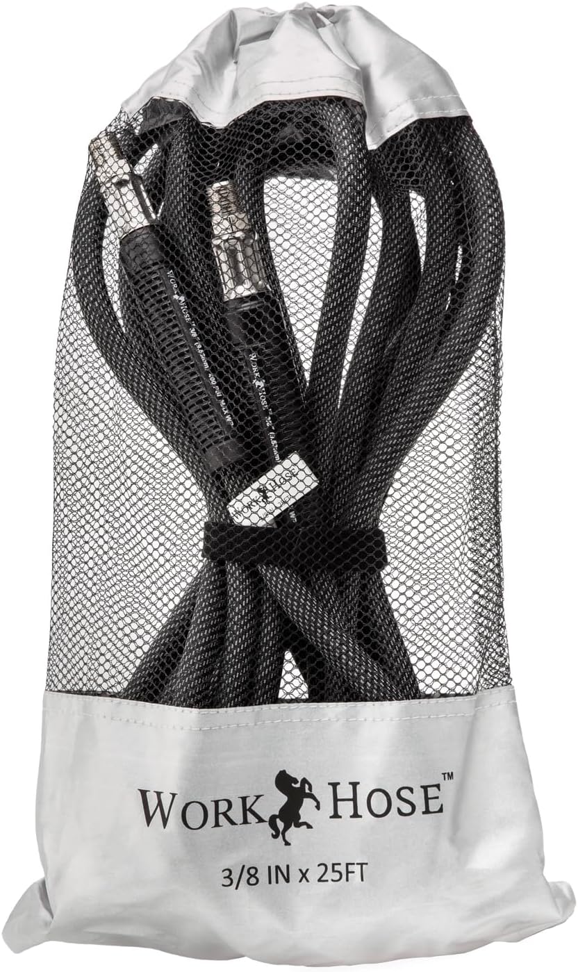 Work Hose 1600 Series 3/8" 400 psi Lightweight Swivel Ends Air Tool Hose Paint Gun Hose (25')