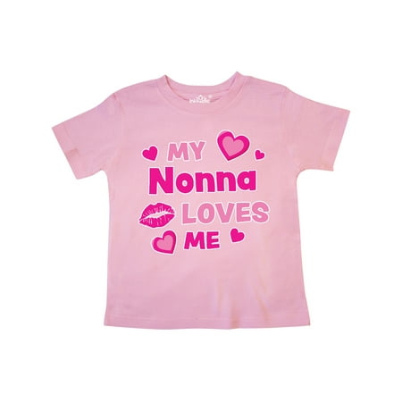 

Inktastic Valentine s Day My Nonna Loves Me Hearts and Lips Gift Toddler Boy or Toddler Girl T-Shirt