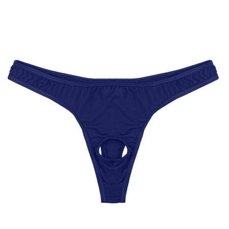 HSHMT Underwear for Women  Mens Sleepwear Micro Thong Bikini Front Hole Underwear G-string Underpants