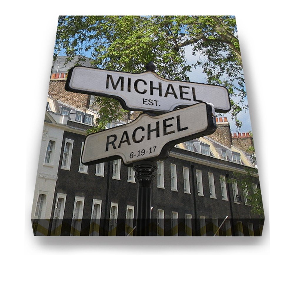 MuralMax Personalized Art - Names & Established Date City Street Sign