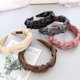 thumbnail image 4 of Diademas Anchas Para Mujer Diadema De Tela Negra Corbata Para Mujer Diademas De Cuero Para Mujer Con Corbata 2 Piezas Pu Nudo Superior Artificial Glam Girl Fashion Sailing Electrónica, 4 of 5