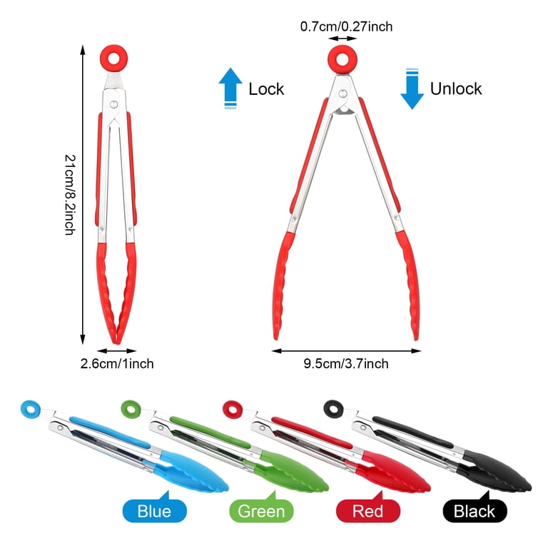 Topekada Stainless Steel Kitchen Tongs, 4-Pack, 8 in photo 5