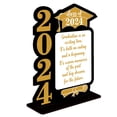 thumbnail image 1 of Centro de mesa de graduación 2024, decoración de mesa independiente de madera para felicitaciones de graduación, 1 of 9