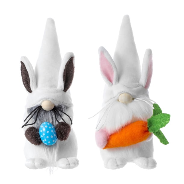 Decoraciones de escritorio de gnomos de Pascua, decoraciones de escritorio de gnomos de Pascua, lindo muñeco de conejito de Pascua de peluche enano sin rostro, estándares líderes en la industria