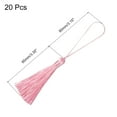 thumbnail image 2 of Uxcell 6.5" Silky Bookmark Tassels with Loop for DIY Craft Accessory, 20Pack Pink, 2 of 5