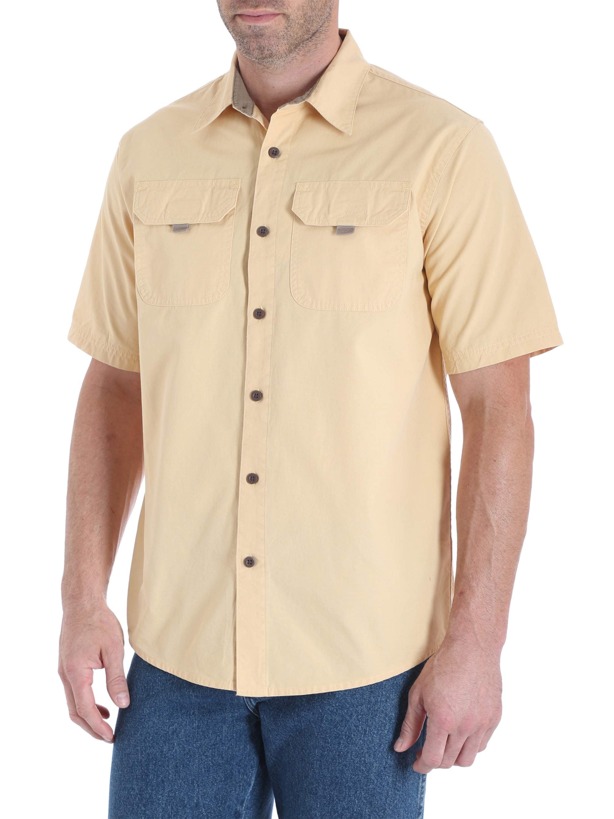 Yajiemen Mens Printed Loose Patchwork Chest Pocket Turn Down Collar Short Sleeve Shirts 