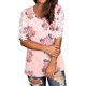 thumbnail image 3 of Gibobby Blusas De Manga Larga Para Mujer Las mujeres ahuecan hacia fuera la de impresión de manga corta con cuello en V camiseta blusa Tops（Rosa， S), 3 of 4