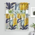 thumbnail image 2 of Hawaiian Tropics Kitchen Curtains Set 27.5x36in Polyester Valance and Tier Panels, Floral Leaves Window Curtains for Beach House or Summer Themed Kitchen Decor, 2 of 6