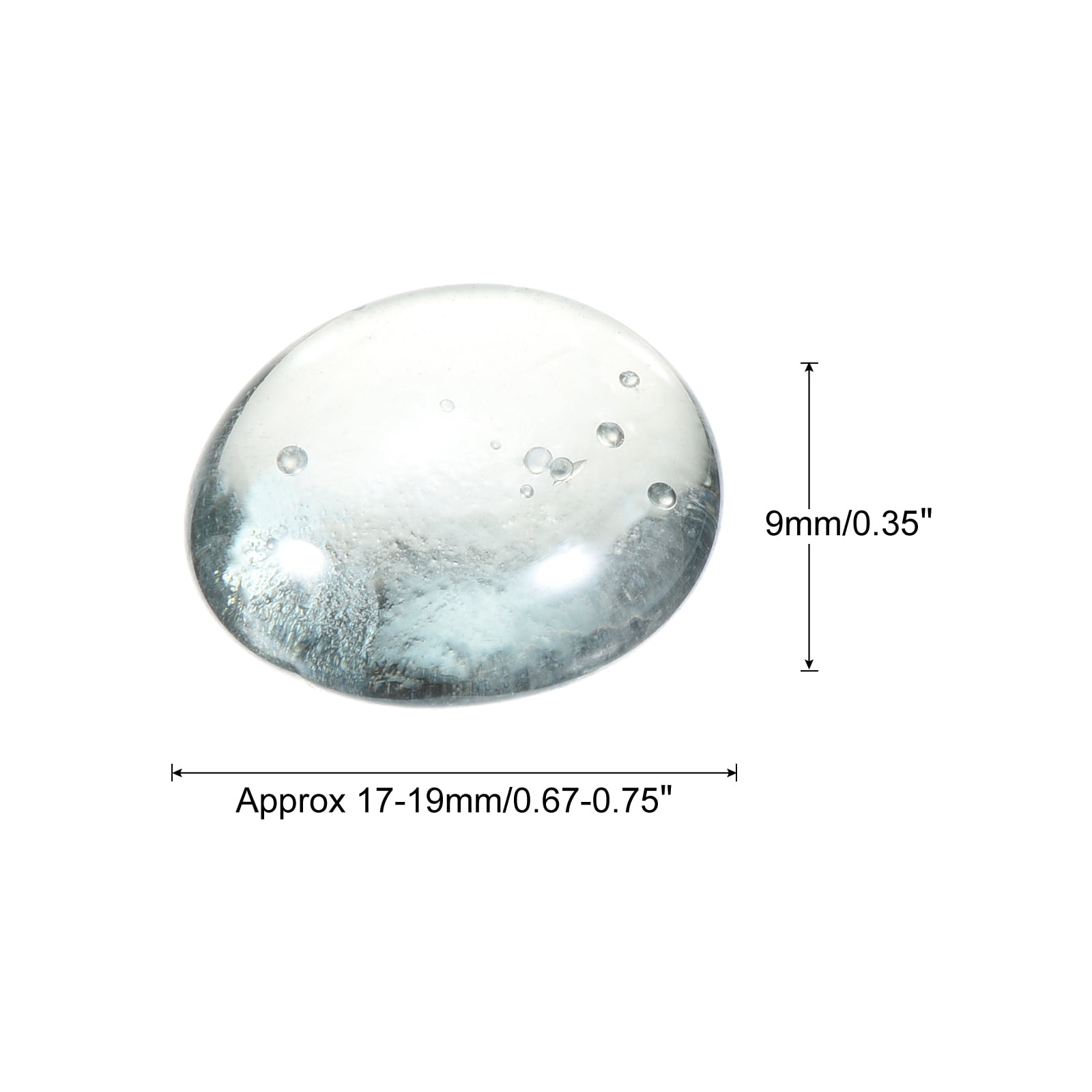 Uxcell Decorative Flat Glass Marbles 0.67''-0.75'' Rock Vase Filler Clear for Fish Tank Table Scatter Decor 100 Pcs