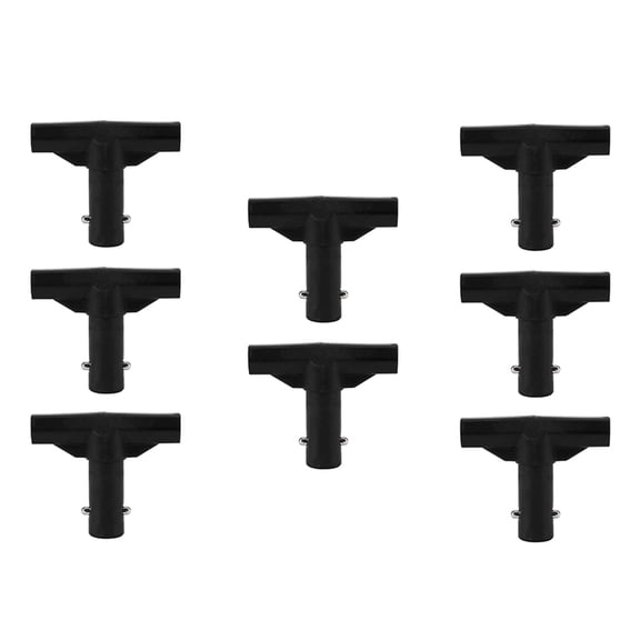 8 x trampoline pole covers t-tube connectors-Black