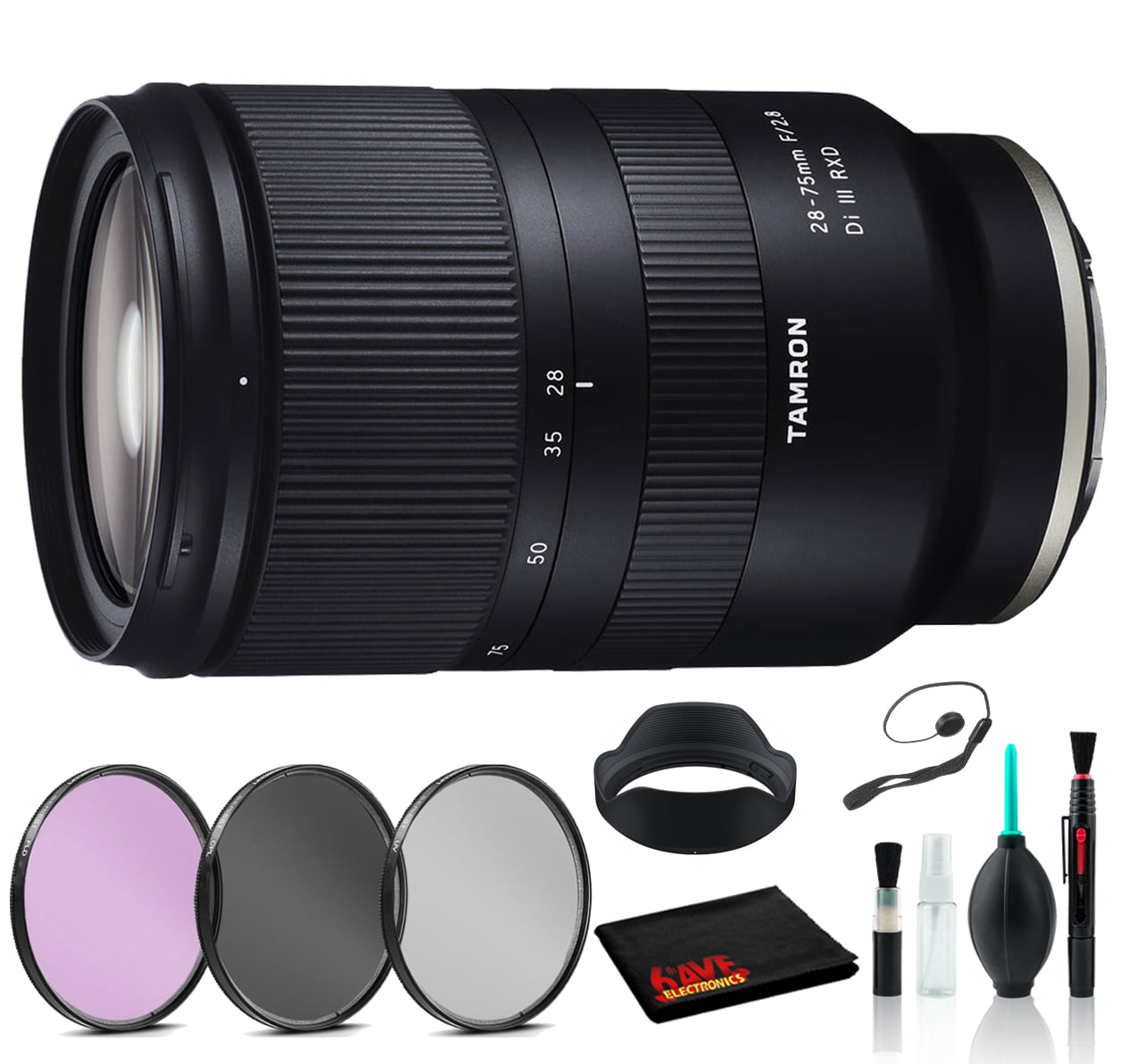 Tamron 28-75mm f/2.8 Di III RXD Lens for Sony E Advanced Bundle - 3pc