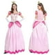 thumbnail image 1 of Women's Super Mario Peach Costumes Pink Princess Toadstool Dress With Gloves, Headdress Set Halloween Costume Dress Up, 1 of 5