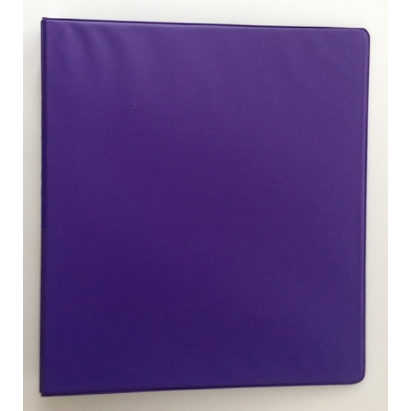 Royal Purple 3-Ring 2" View Binder, 8.5" x 11", Vinyl, Inside Pockets, Mfd by Samsill - Pack of 6