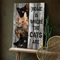 thumbnail image 2 of Home Is Where the Cat Is Canvas Wall Art – Cute Cat Lover Quote – Rustic Pet Décor for Living Room, Bedroom, or Entryway – Gift for Cat Owners – Ready to Hang, 2 of 4