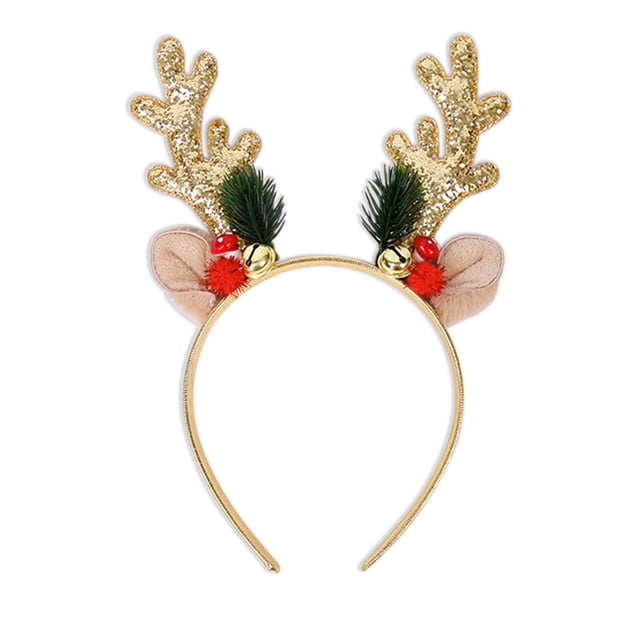 Tumotsit Diademas De Reno Diadema De Reno Navideña Con Orejas Diadema Con Orejas De Reno Para Mujeres Y Niñas Accesorios Para Disfraces De Fiesta De Navidad
