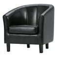 thumbnail image 1 of Atlin Designs Modern Faux Leather Upholstered Tub Chair in Black, 1 of 9