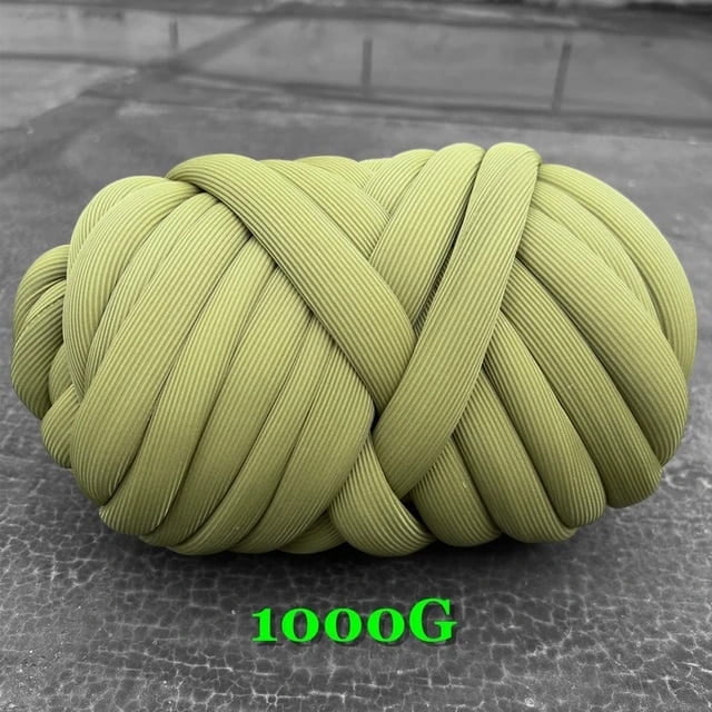New Striped Core Spun Crochet Yarn Ice Silk Feeling Polyester Cotton Rope for Handbag Pet Nest Fashion Home Decoration