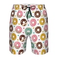 thumbnail image 4 of Kdxio Colorful Donuts Pattern Mens Casual Shorts - Drawstring Summer Beach Sports Shorts for Men, 4 of 9