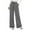 Gray, variant on Women's Elastic High Waist Knit Wide Leg Pants, Casual Trousers with Pockets, Comfort Lounge Pants for Home, Travel and Daily Errands,Coffee,L