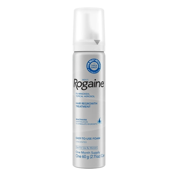 Men's Rogaine 5% Minoxidil Foam for Hair Regrowth, 1-Month Supply -  