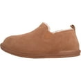 thumbnail image 5 of Mens Genuine Sheepskin Easy Slip On Twin Gusset Winter Slipper Boot - Chestnut - US 12, 5 of 7