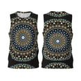 thumbnail image 2 of Gaeub Dot Mandala Men's Mesh Basketball Jersey, Quick-Drying Sleeveless Top S-4XL, Loose Muscle Tank Top -4X-Large, 2 of 9