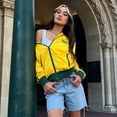 thumbnail image 4 of Womens Zip Up Sweatshirts Jackets Brazil Graphic Long Sleeve Casual Loose Aesthetic Trendy Outwear with Pockets, 4 of 7