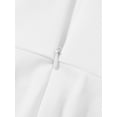 thumbnail image 5 of hirigin Women's Summer Short Skinny Dress White Long Sleeve Off Shoulder Low Cut Sling Dress, 5 of 9