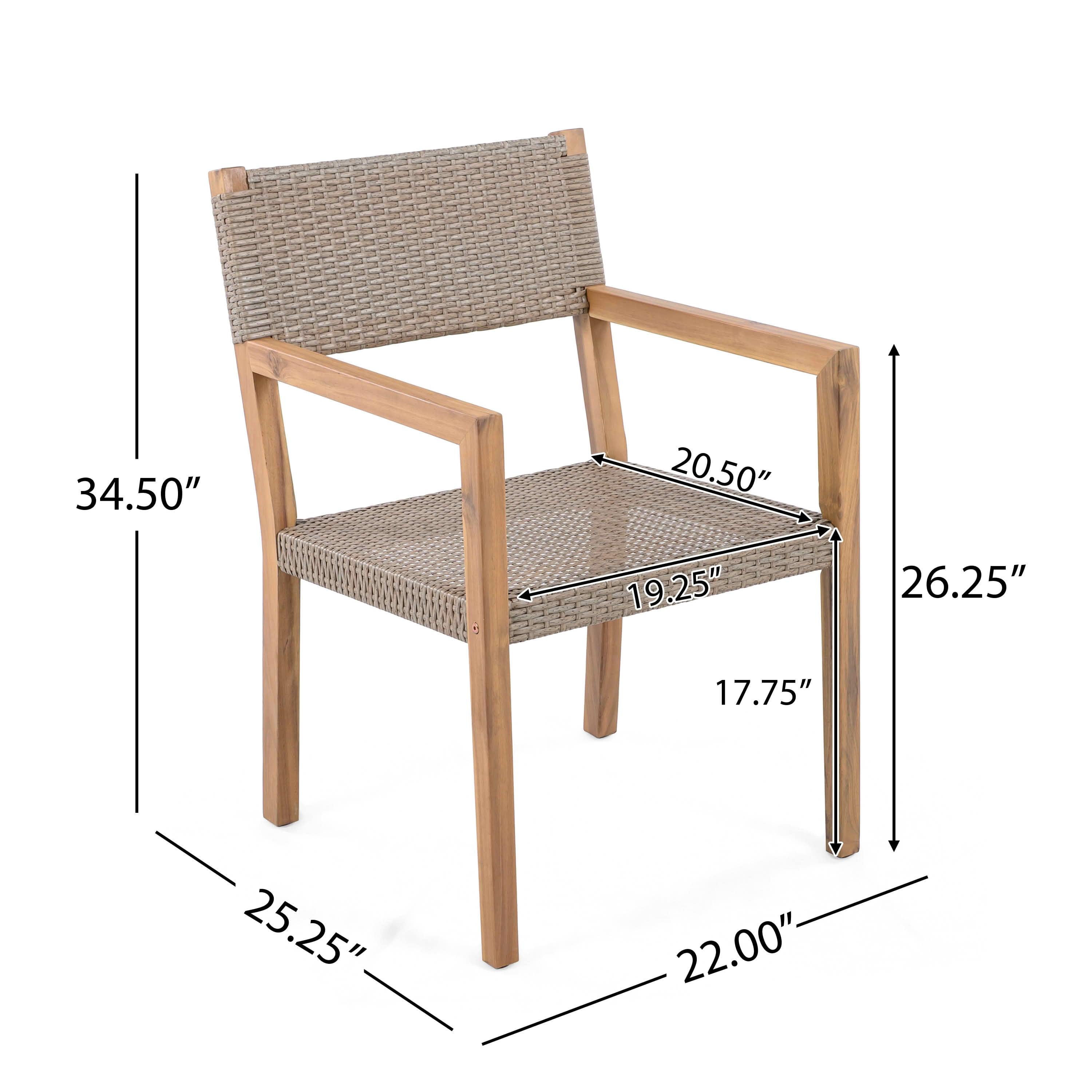 MAYEERTY 2-Piece Weather-Resistant Wicker Patio Chairs with Easy Assembly