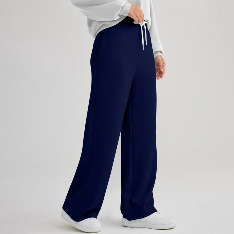 Susanny Petite Sweatpants Straight Leg Drawstring Fleece Lined with Pockets  Lounge Pants Petite Clearance Baggy High Waisted Women's Tall Sweat Pants