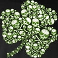 thumbnail image 3 of CafePress - Shamrock Skull St Patricks Day Long Sleeve Dark T - Long Sleeve Dark T-Shirt, 3 of 4