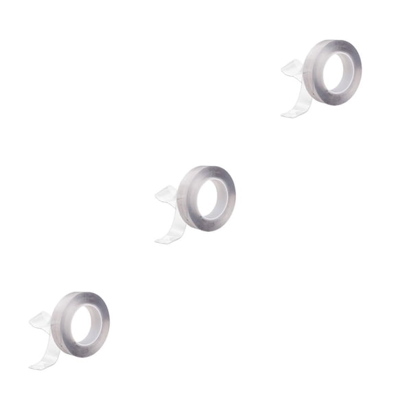 Bewildely Cinta adhesiva Reutilizable Cintas transparentes de doble cara Lavable Pegatina de espejo sin rastro de larga duración para Tipo 2 Type1 NO1