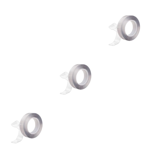 Cateissary Cinta adhesiva Reutilizable Acrílico Cintas transparentes de doble cara Removible Recortable Espejo Adhesivo Hogar Tipo 5 Tipo 5 3piezas