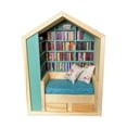 thumbnail image 2 of Vitrina En Miniatura Para Libros De Ansiedad, Estante De Madera Para Libros De Ansiedad, Aspecto Elegante, Versátil A Prueba De Deformaciones Para Librería, 2 of 7