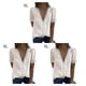 thumbnail image 1 of Qarigey Camiseta de chifón para mujer, blusa de encaje lavable transpirable colorida con cuello en V, camisa de trabajo para deportes al aire Type3 NO3, 1 of 6