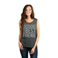 thumbnail image 2 of The Entire Cat Population Is My Best Friend Women's Fashion Sleeveless Muscle Tank Top Tee Charcoal, 2 of 4